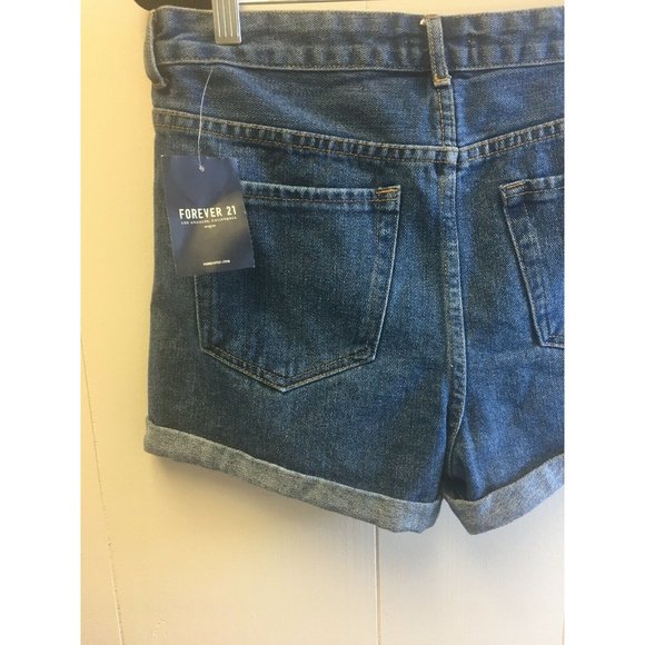 Forever 21 High Rise Denim Shorts NWT Size 28 NEW - Picture 10 of 11